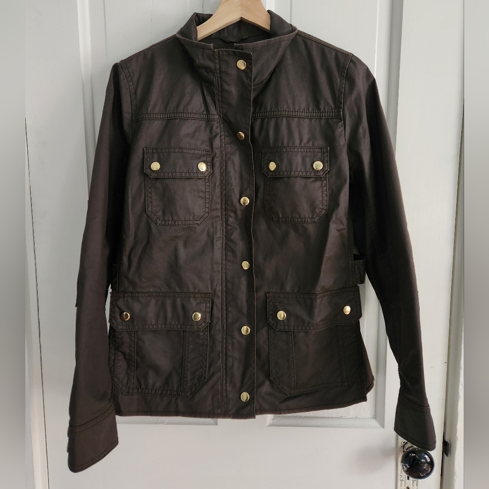 J Crew Downtown Field Jacket Small, Mossy Green, EUC!